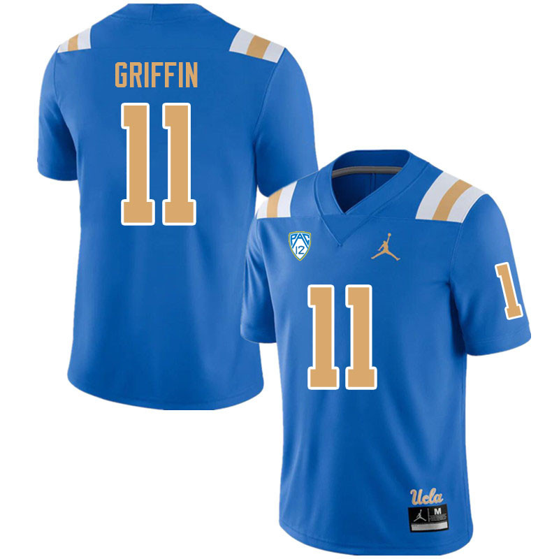 Jordan Brand Men-Youth #11 Chase Griffin UCLA Bruins College Football Jerseys Sale-Blue